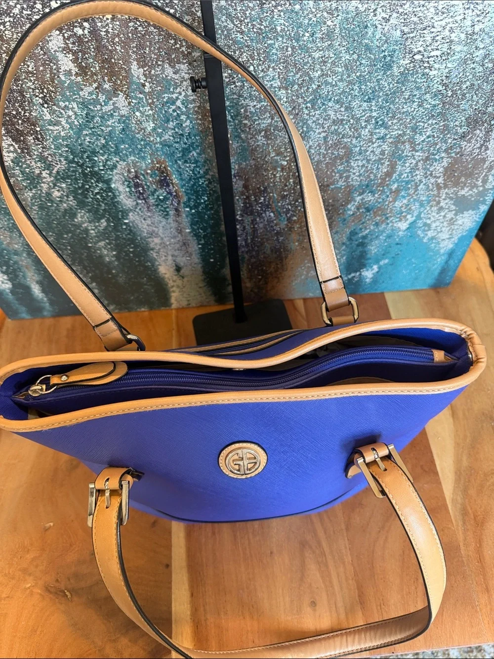 Gianni Bernini 2010’s Dopamine Dressing Royal Blue Tote Bag (EUC)
